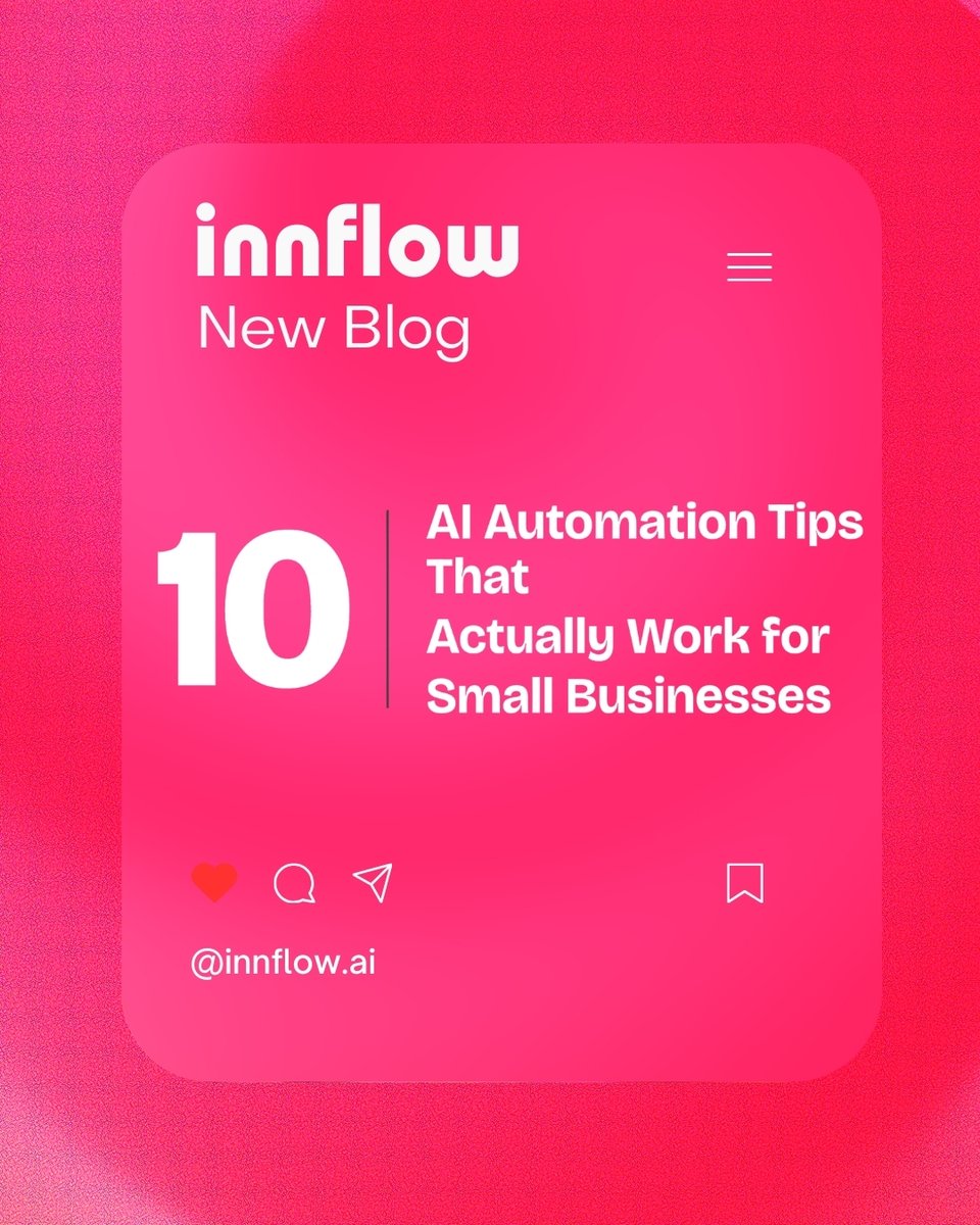 innflow_ai's tweet image. You’re not too small to automate.

You’re too stubborn to let go.

Stop holding onto repetitive tasks.

Let AI do the heavy lifting.

It's time to work smarter, not harder.

innflow.ai/blog/ai-automa…

#AI #Automation #Productivity #WorkflowAu