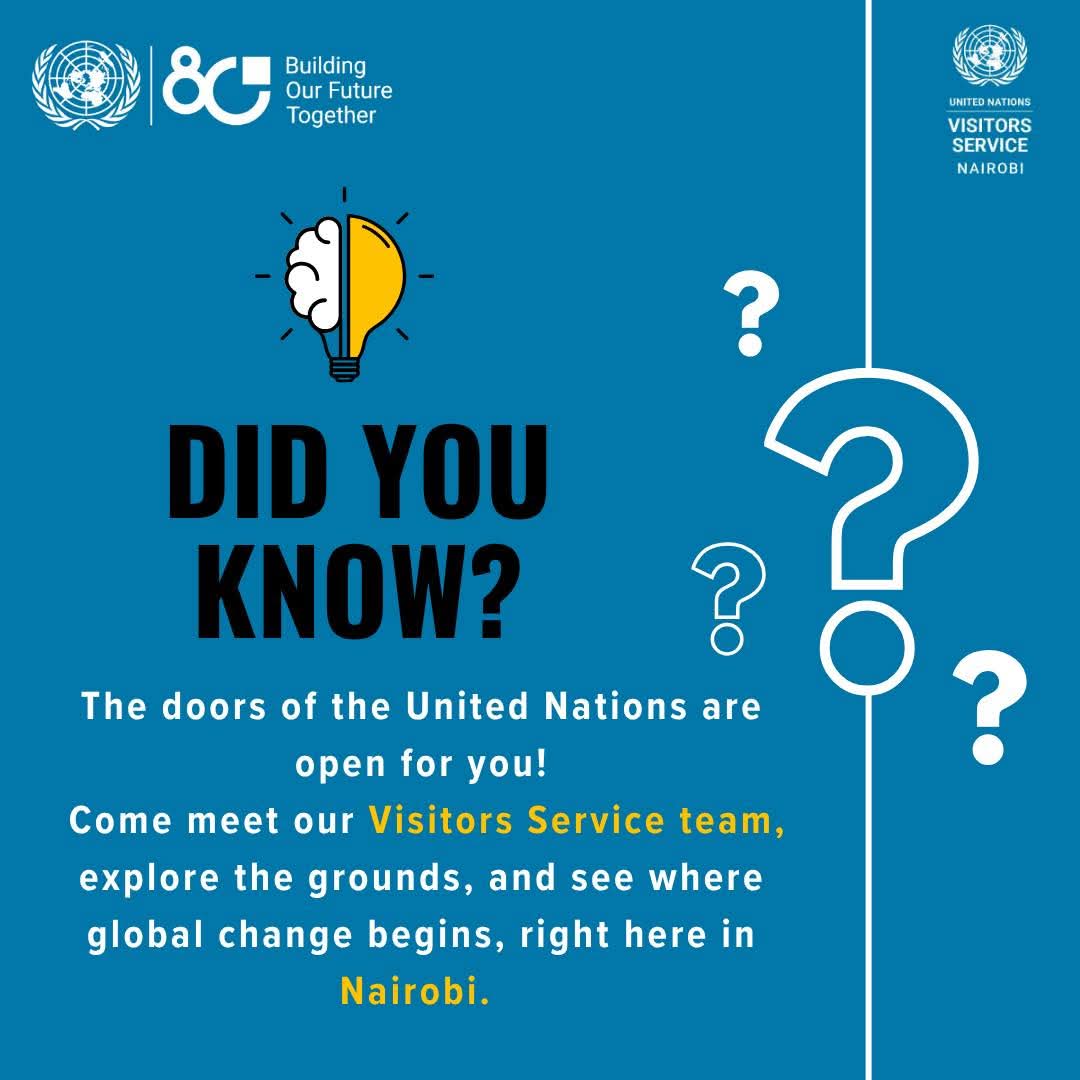 Sherehe_Plug's tweet image. 🌍🏛️ #Nairobi #VisitUNON

Ever wondered what happens inside the 👀UN’s HQ in Africa🌍

Walk the grounds, hear the stories &amp;amp; see global work in action 😮‍🔥

🗓️ Mon–Fri
⏰ 9:30 | 11:00 | 12:30 | 2:00 | 3:30
📍 Gigiri
🎟️ From KES 550

Book 👇 un.org/visit/nairobi

#SherehePlug