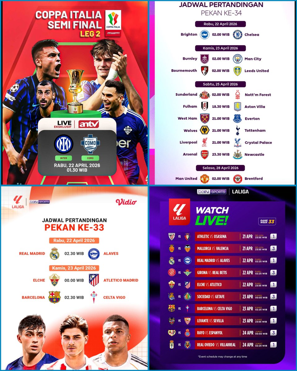 SiaranBolaLive's tweet image. #MATCHDAY