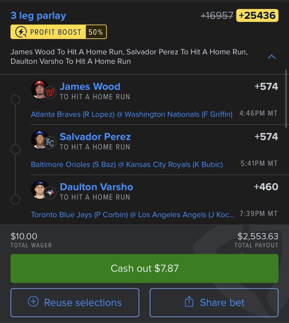 gneiffer07's tweet image. If you've got your dinger Tuesday boost lying around you could do worse than this absolute banger right here

Up over 15 Units in the @ParlayScience discord this year. Use promo code "NBA75" to get 2 weeks for just $7.50

Sign up here:whop.com/parlayscience/…
