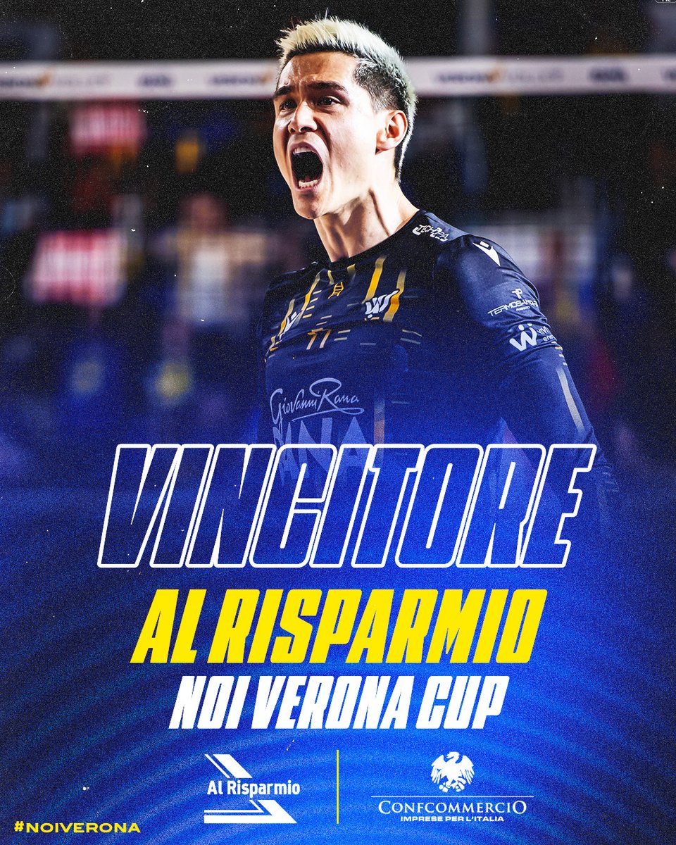 VeronaVolley's tweet image. 🏆 È Micah Christenson il vincitore della Al Risparmio Noi Verona Cup 25/26!

💛💙 Al primo anno con #RanaVerona, il palleggiatore statunitense conquista i tifosi con qualità, leadership e continuità, diventando così un punto di riferimento.

#NoiVerona #VeronaVolley #volleyball