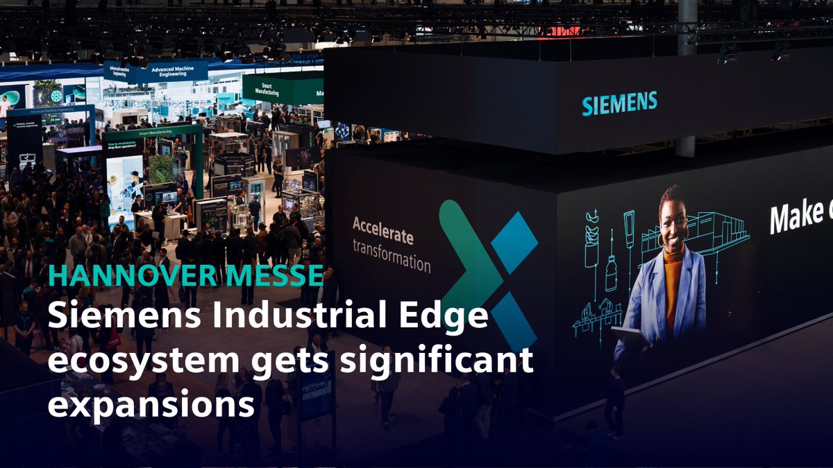 Siemens's tweet image. Day 2 at @hannover_messe: We’re unveiling major upgrades to our Industrial Edge—adding scalable #AI, decentralized SCADA &amp;amp; stronger security. 
⚡This enables customers to seamlessly integrate IT/OT, deploy AI across sites &amp;amp; reduce downtime for greater flexibility &amp;amp; resilience.