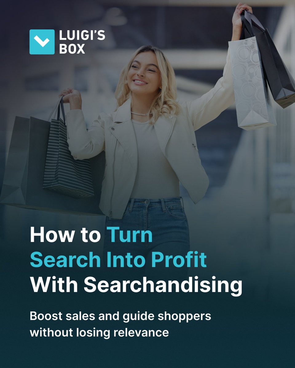 LuigisBox's tweet image. Your search bar is already a sales channel. Most stores just don't use it like one.

Searchandising lets you control what appears, and in what order, without breaking shopper intent.

Same query. Smarter ranking. Higher margin.

Full breakdown 👇 luigisbox.com/blog/search-cu….

#search