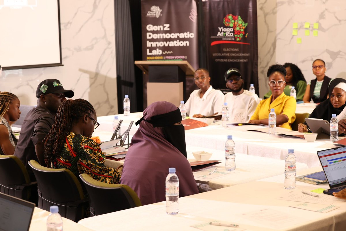 Matthewbycredo's tweet photo. Last week I joined our partners at Yiaga Africa (@yiaga) for a Gen Z Democratic Innovation Lab in Abuja, with support from @ukinnigeria 

In the context of a challenging democratic context, it was encouraging to listen to the resolve of young people to continue to design, build and iterate innovative solutions to strengthen electoral participation and integrity ahead of the 2027 polls.