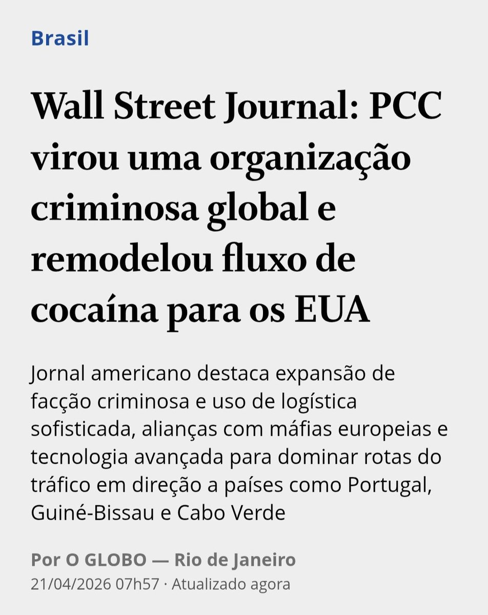 PCC na mira dos Estados Unidos, ja que o Brasil é completamente incompetente para frear o grupo terrorista que toma cidades e coloca o povo de joelhos.