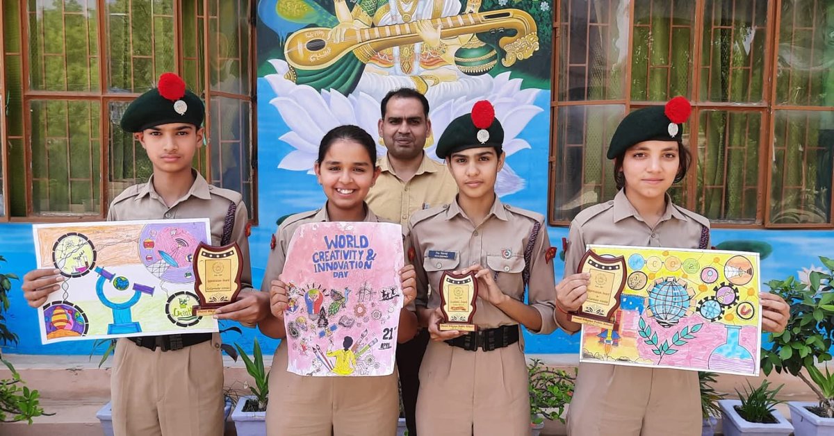bn_hisar's tweet image. NCC Cadets celebrating World Creativity &amp;amp; Innovation Day 🎨💡✨
Igniting ideas, showcasing talent &amp;amp; teamwork 🌟
Creative minds shaping a brighter tomorrow 🚀🇮🇳
#NCC #Creativity #Innovation
