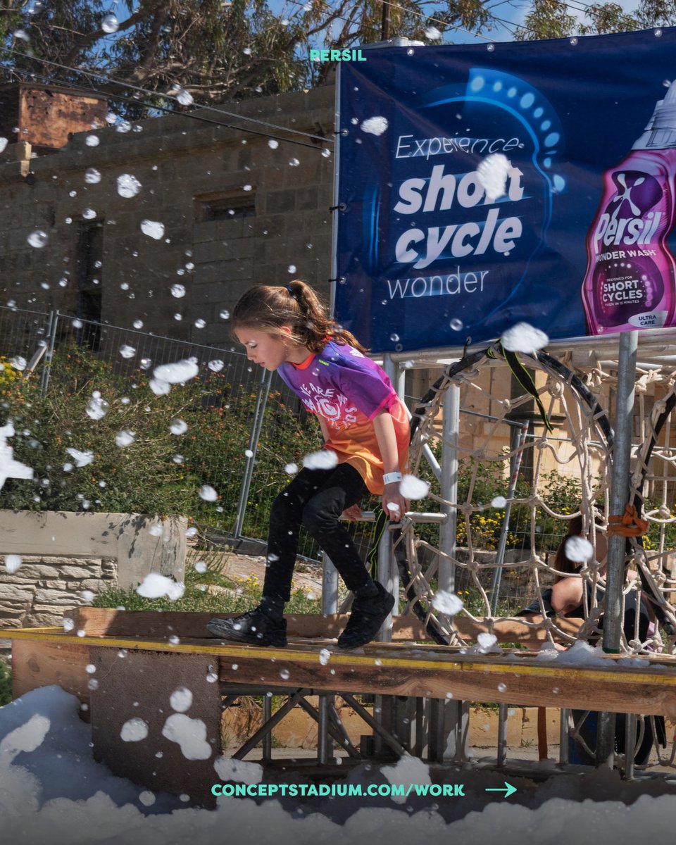 ConceptStadium's tweet photo. For Persil, we delivered an outdoor activation that brought functionality to life in a high-energy OCR environment, from on-site installations to full event branding and participant engagement.

Explore the full project 👉 https://t.co/o3qfkFQjRV https://t.co/XlQbZC0Z8I