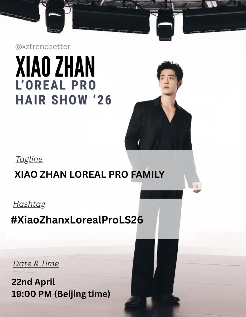 Xiao Zhan Trendsetter tweet media