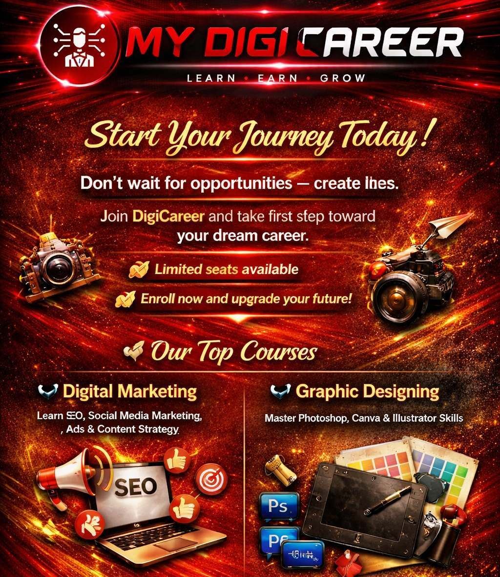 mydigi_career01's tweet image. The Real Goal Is Not Just Learning Skills…
It’s About Becoming Someone Who Takes Action 🔥

Stop Waiting For The Perfect Time.
Start Taking Small Steps Every Day.

✔ Take Action Without Overthinking

#MyDigiCareer #TakeAction #StayConsistent #BuildYourFuture