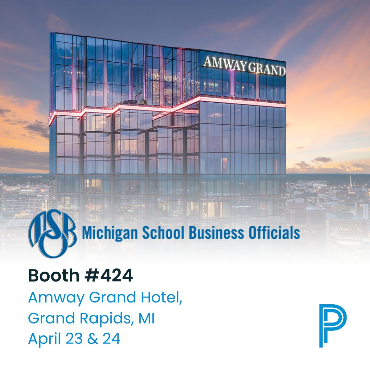 PDTechnology's tweet photo. People Driven Technology will be attending MSBO on April 23rd &amp; 24th. Make sure to stop by both our booths and connect with the PDT team. See you there! 
#PeopleDrivenTech https://t.co/sWLPIPSLXA