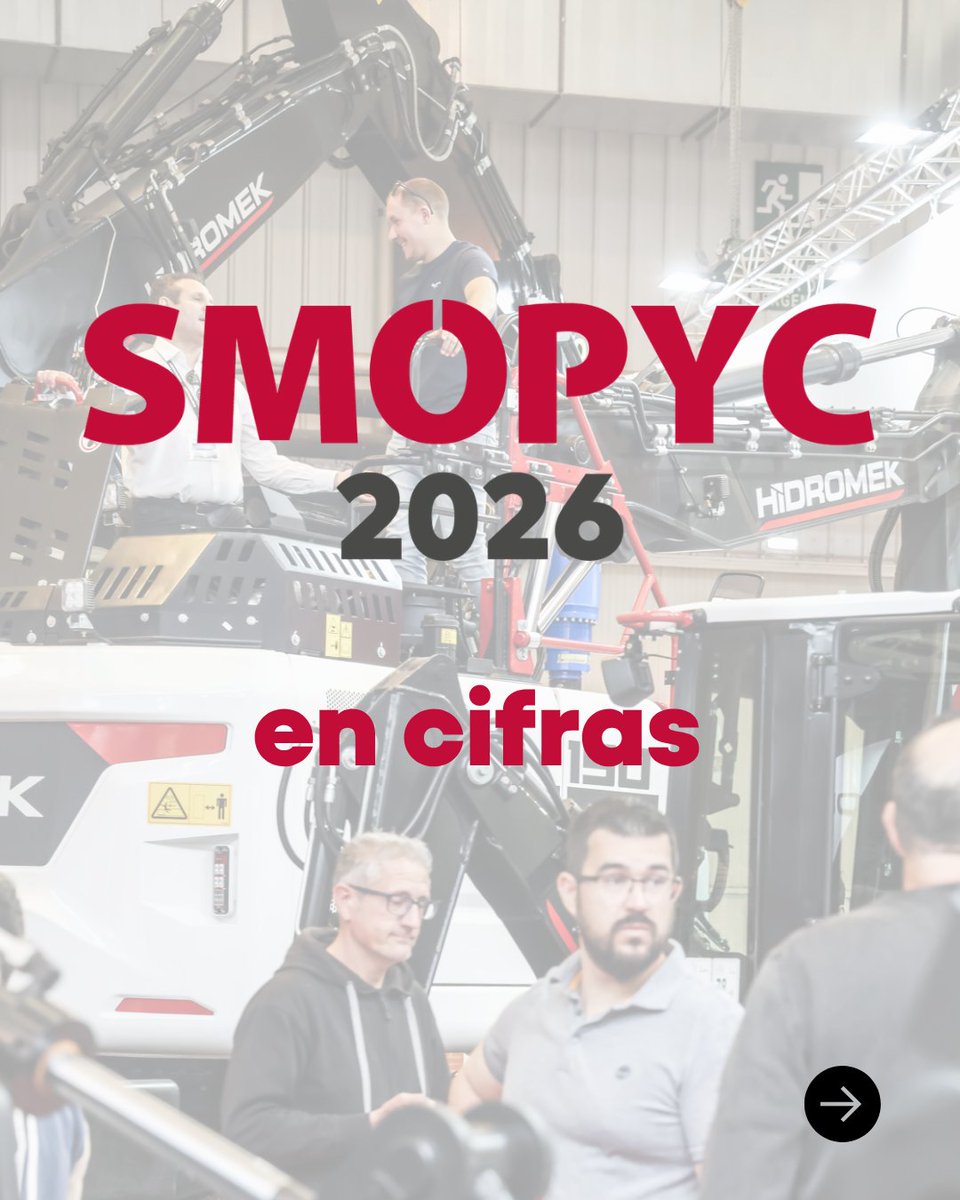 SMOPYC's tweet photo. #SMOPYC2026 en cifras📊

Una edición que confirma el gran momento del sector, con más marcas, más espacio y más visitantes profesionales que nunca.

Feria de Zaragoza se convirtió, una vez más, en el epicentro de la maquinaria, la construcción y la minería. https://t.co/FV6UePfddv