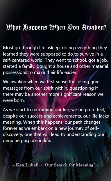 KenLuball's tweet image. A spiritual reflection: Ken Luball ~ Spiritual ~ Seeker ~ Guide ~ Author of ‘Our Search for Meaning’ &amp;amp; ‘The Illusion of Happiness'.  Links for books on website: kenluballbooks.com/home.
#spiritual, #awakening, #enlightenment, #themeaningoflife