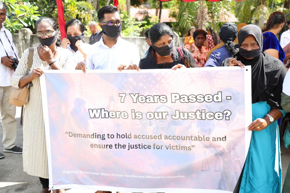 groundviews's tweet image. On this seventh commemoration, ESDF stands in solidarity with victims, survivors, and affected communities across Sri Lanka, honouring those who lost their lives, those injured, and families who continue to endure unimaginable grief. #SriLanka #Justice #HumanRights