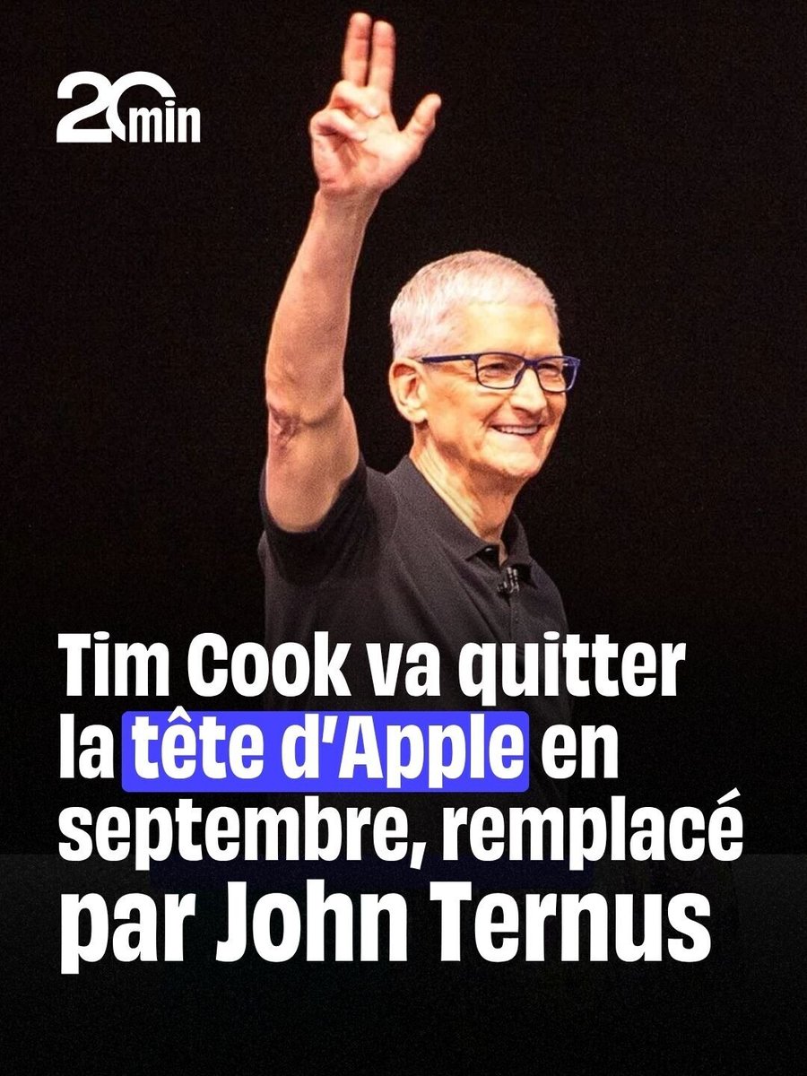 20Minutes's tweet photo. Tim Cook avait été nommé directeur général en août 2011 après la démission de Steve Jobs, affaibli par un cancer du pancréas dont il décédera quelques semaines plus tard
➡️ https://t.co/QHdmFvP2SH https://t.co/j4wnu16TBU