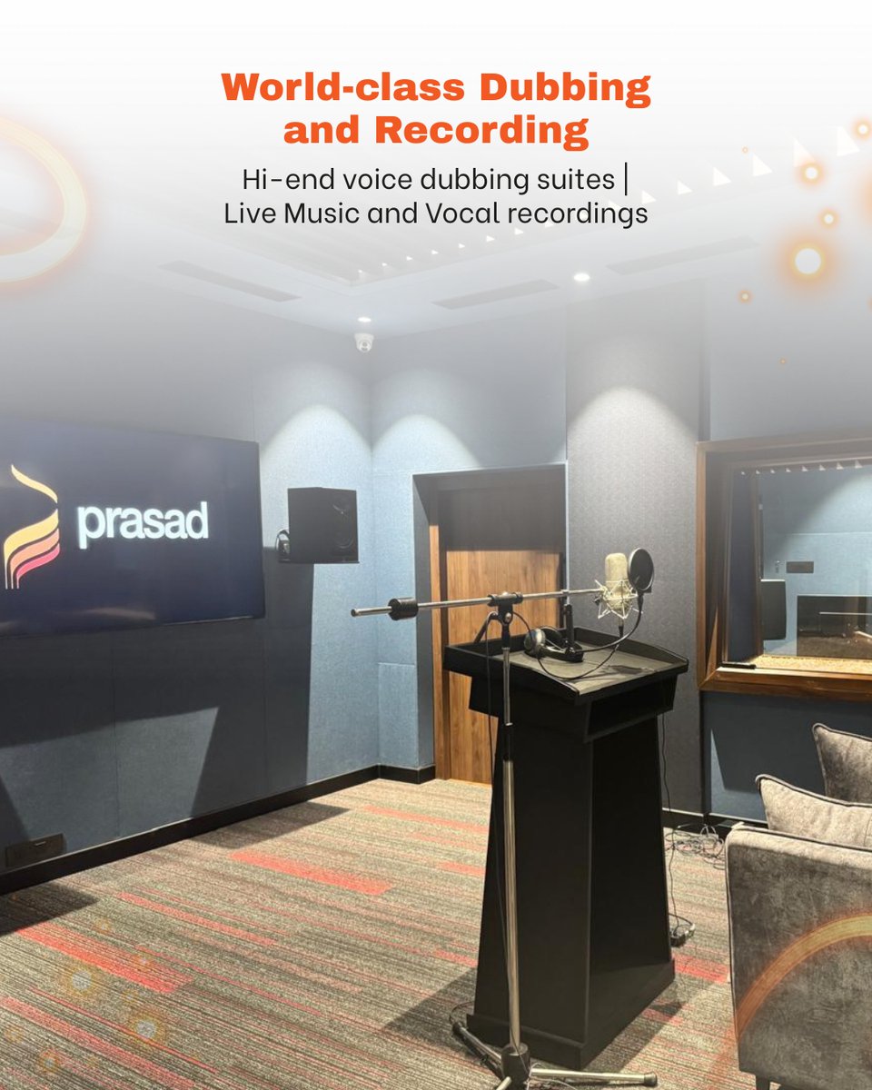 PrasadCorp's tweet image. Defining sound standards in Hyderabad.

Home to the city’s first Dolby Atmos mixing facility, combining precision, acoustic excellence, and world-class engineering for immersive audio experiences.

#PrasadCorp #DolbyAtmos #SoundEngineering #HyderabadStudios