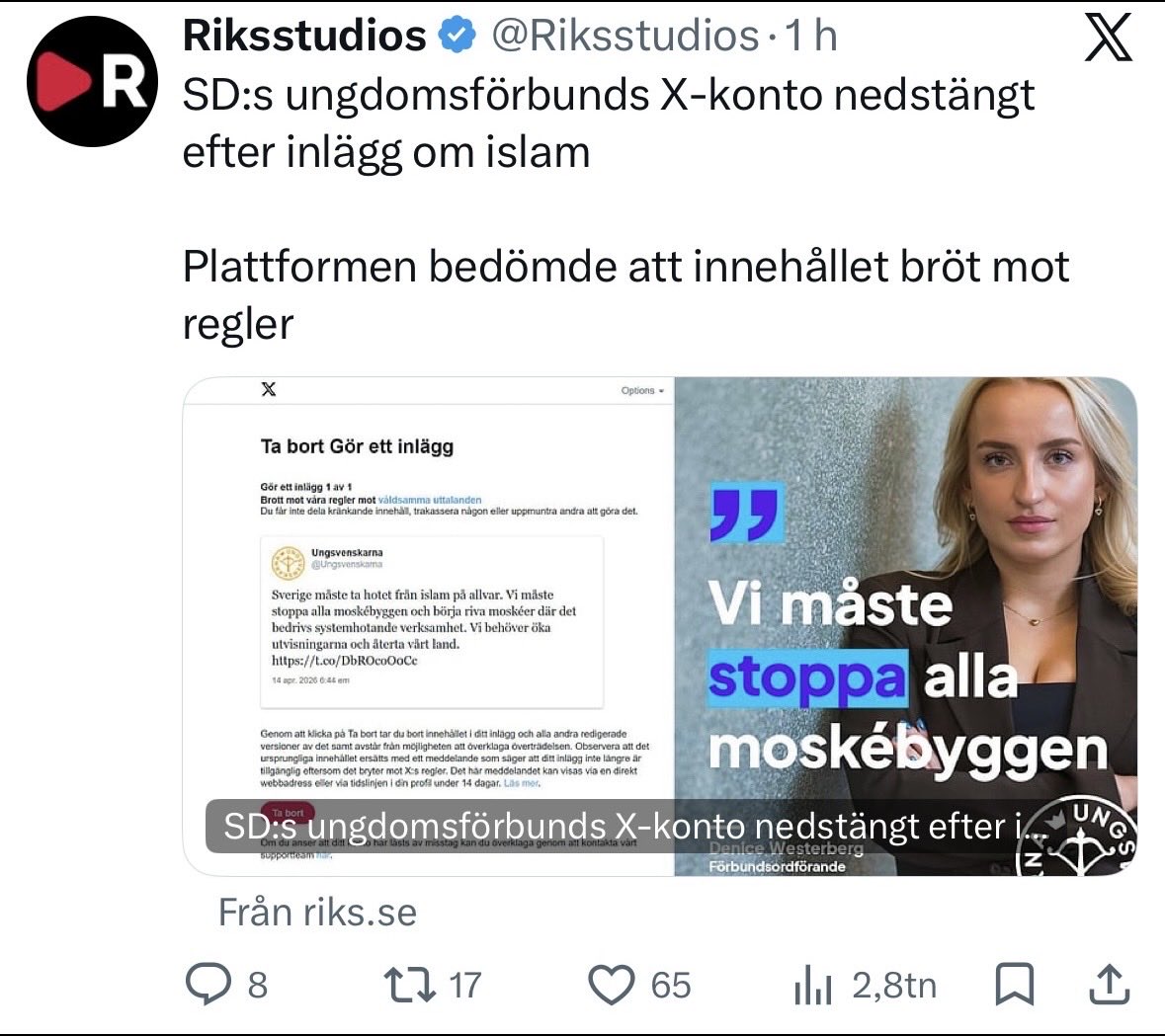 Richard Jomshof tweet media