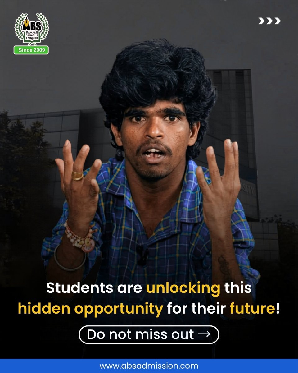 Absedusolution's tweet image. Confused about admissions?
Let ABS Educational Solutions help you choose smarter, faster, and better. 🎯

#ABSEducationalSolutions #Admissions #CareerGuidance #StudentSupport #CollegeAdmission