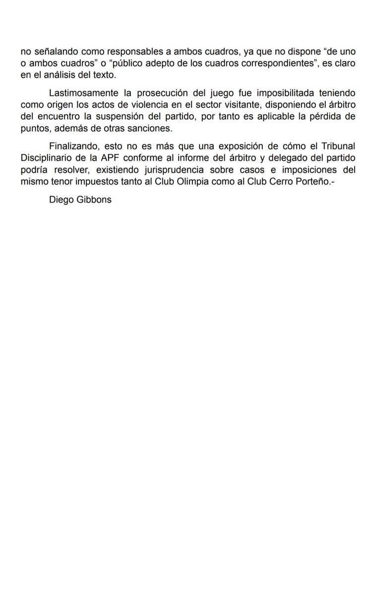 Comparto un breve análisis sobre el espectáculo deportivo y la conducta impropia del aficionado. Corresponde la pérdida de puntos según el Código Disciplinario de la APF?