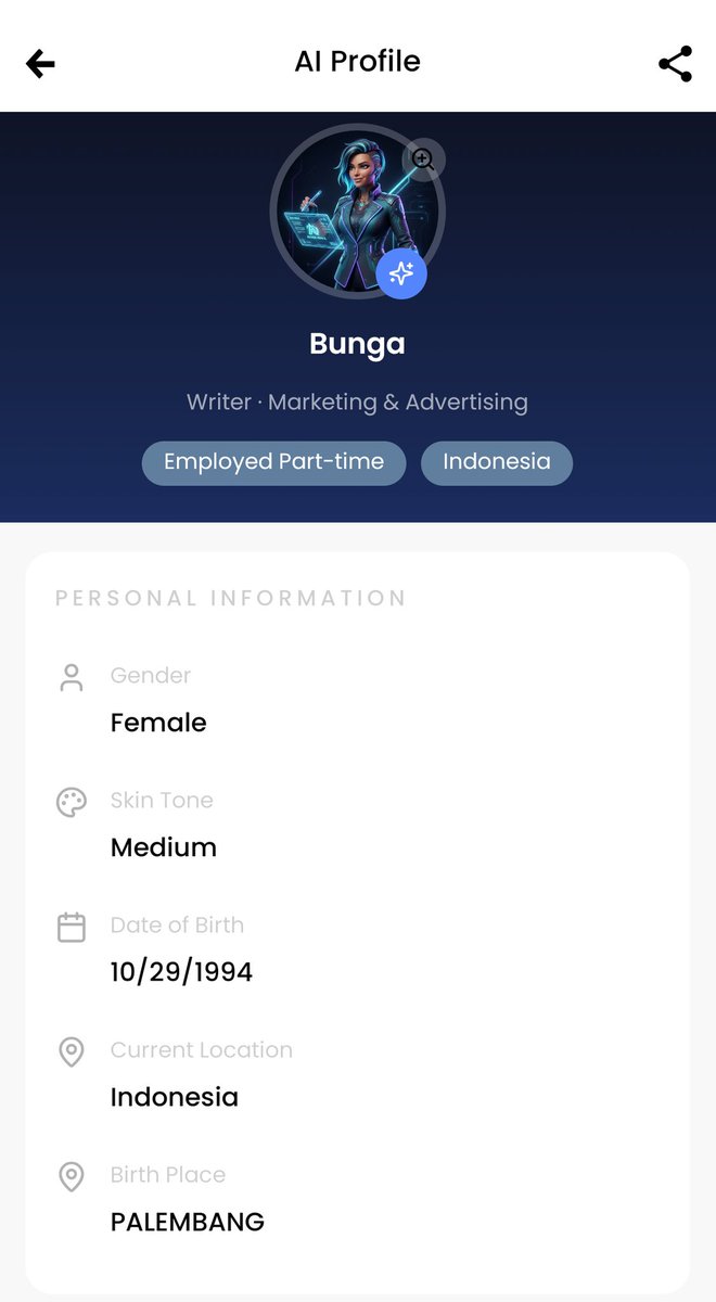 BungaRoja's tweet photo. Build your AI profile in seconds
Control your data with @ONTOWallet

#MyONTOSoul https://t.co/zazeoZBXpc