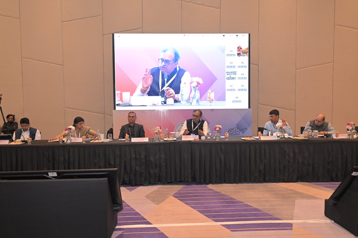 NMC_BHARAT's tweet photo. The 8th Meeting of Medical Advisory Council (MAC) of National Medical Commission (NMC) was held today (21-04-2026) at New Delhi under chairmanship of Dr. Abhijat Chandrakant Sheth, Chairman NMC.  

The meeting was attended by Dr. M K Ramesh, President MARB NMC; Dr. M Srinivas, Director AIIMS New Delhi, Dr. Sunita Sharma, DGHS; Prof Ganesan, Director NAAC; Dr. Raghav Langer, Secretary NMC and other esteemed Members of MAC from across the States/UTs of the country & invited experts. The Council deliberated on 6 different agendas related to recommendations on Regulations and Policies of NMC. 

#meeting #mohfw #aiims #dghs #naac #medicaladvisorycouncil #nationalmedicalcommission #pmo #regulations #policies #ministryofhealth