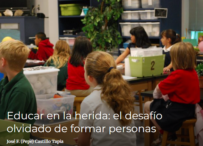 JesuitasESP's tweet photo. Las aulas están llenas de información, de estrategias pedagógicas, pero en todo eso parece diluirse qué hacemos con la vida misma, qué lugar tiene en el proceso educativo que vivir implica enfrentarse al sufrimiento, a la incertidumbre, al deseo persistente de que la existencia tenga un sentido que no se agote en lo inmediato.
https://t.co/FXzCwO5Imx