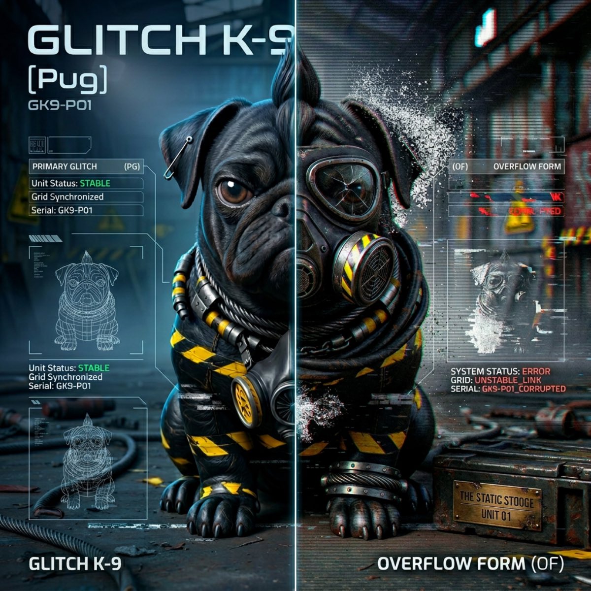 GLITCHK9's tweet image. [ACCESS_LINK_RESTORED] 

Alpha 03 "Signal Loss" has been archived. 
Adopt the error before the static spreads. 

// Black Archive: [glitchk9.booth.pm/items/8239009] 

Stay corrupted. 
#GLITCHK9 #SignalLoss #pug #NFTAlternative #DigitalArchive