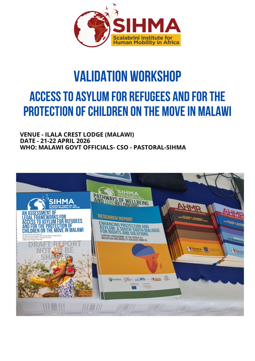 SIHMAafrica's tweet image. Malawi’s legal frameworks and daily realities are deeply connected. Our research explores how bridging the gap between policy and lived experience creates a safer, more integrated environment for both migrants and the communities that host them.⁣
#malawi #research #migrants