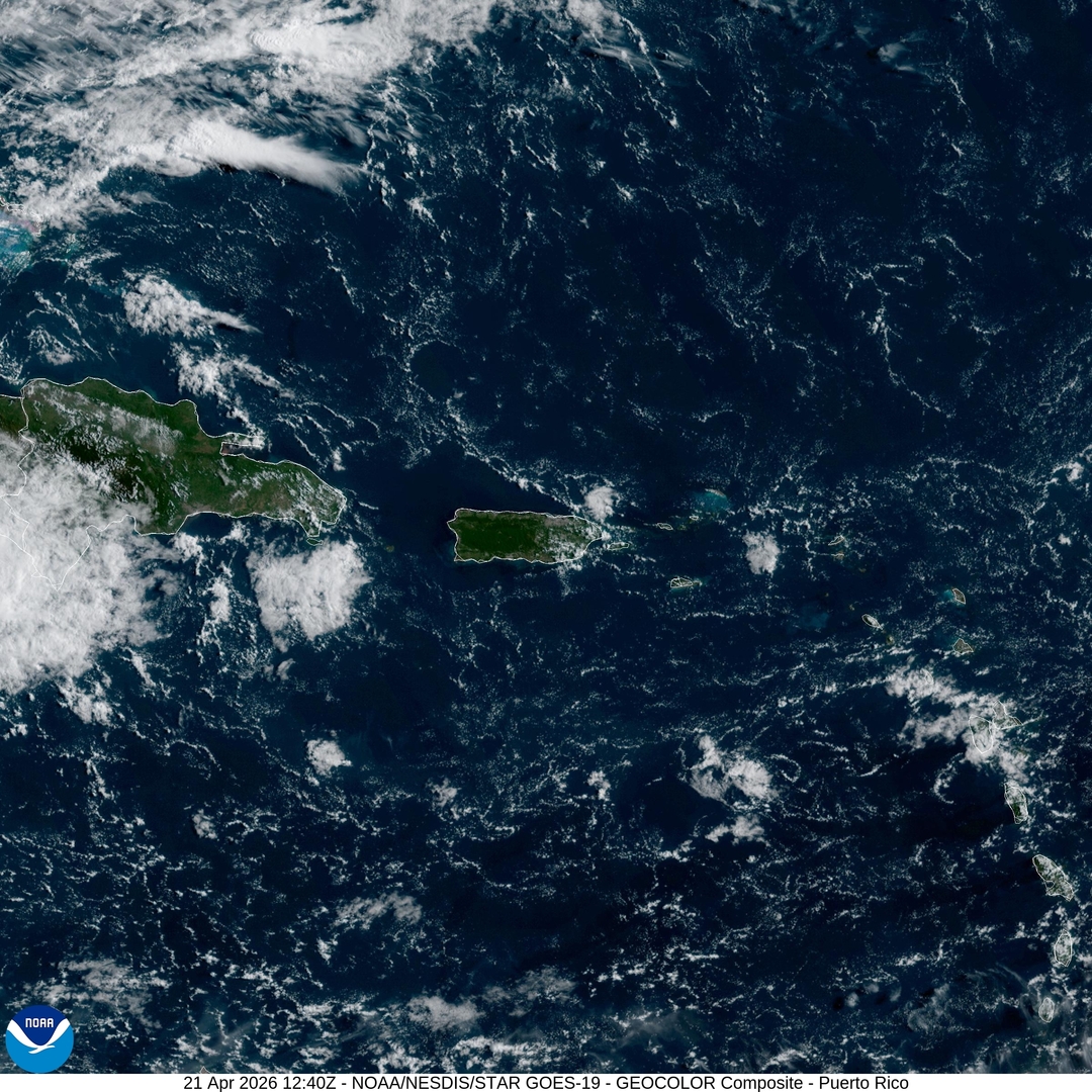 VegaBajaWx's tweet image. Imagen de satélite April 21, 2026 at 09:00AM #PuertoRico #weather