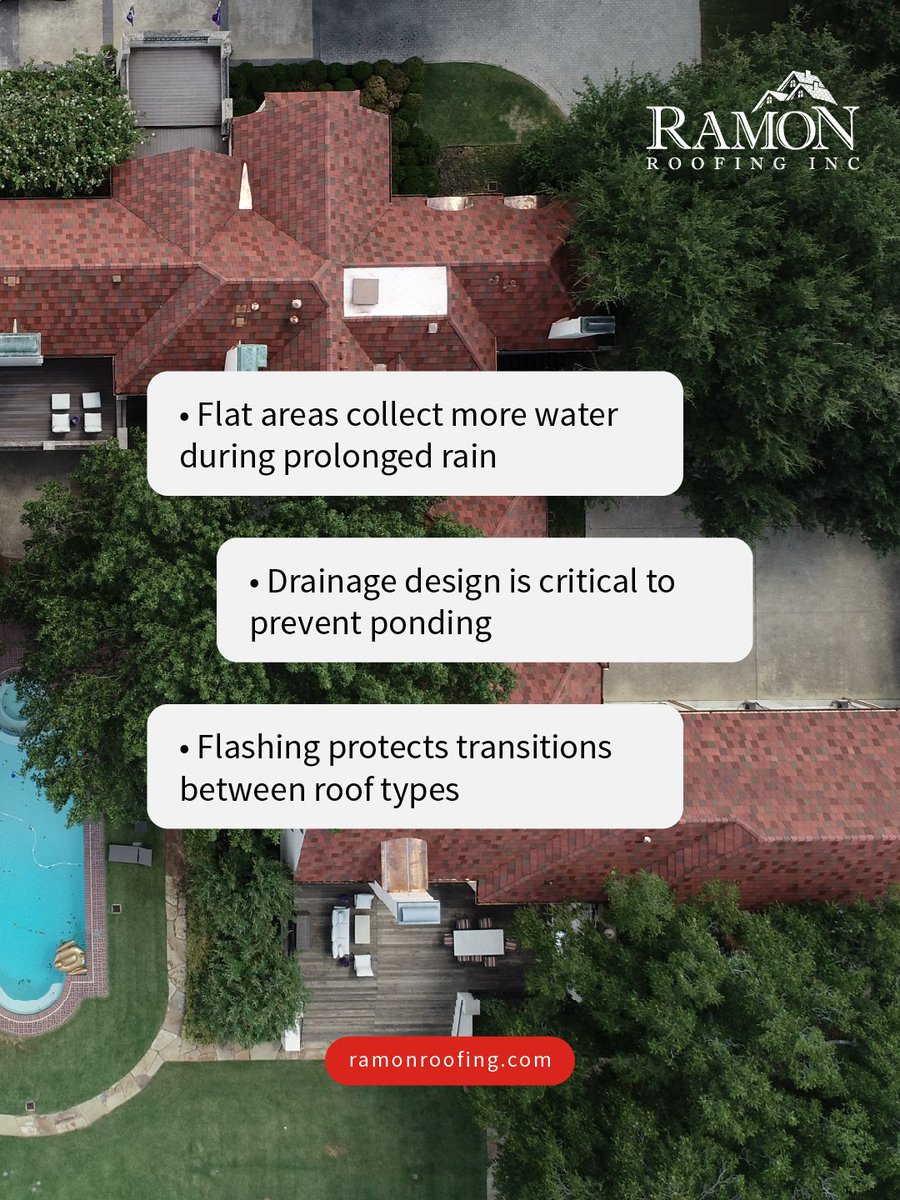 RamonRoofing's tweet image. Protecting Flat Roof Sections 🌧️

Many luxury homes include low-slope areas that require a completely different roofing system.

Learn more about specialty roofing systems: hubs.ly/Q04cP45k0 

#RamonRoofing  #LuxuryRoofing  #Texas  #FortWorth