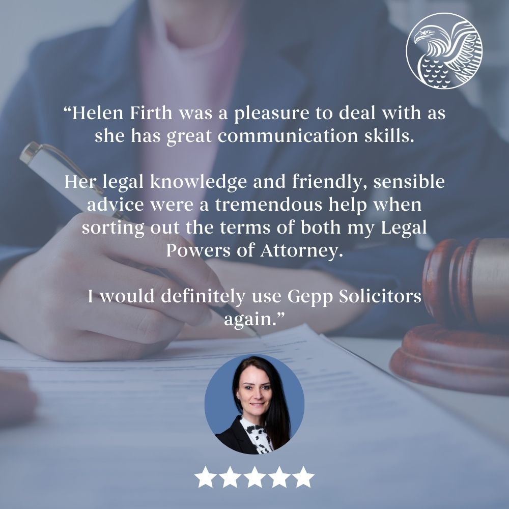 geppsolicitors's tweet image. Wonderful feedback for Helen Firth ⭐
If you need advice on Lasting Powers of Attorney or other private client matters, our team is here to help.
#ClientReview #LastingPowerOfAttorney #ChelmsfordSolicitors #FuturePlanning #LegalExpertise #TestimonialTuesday