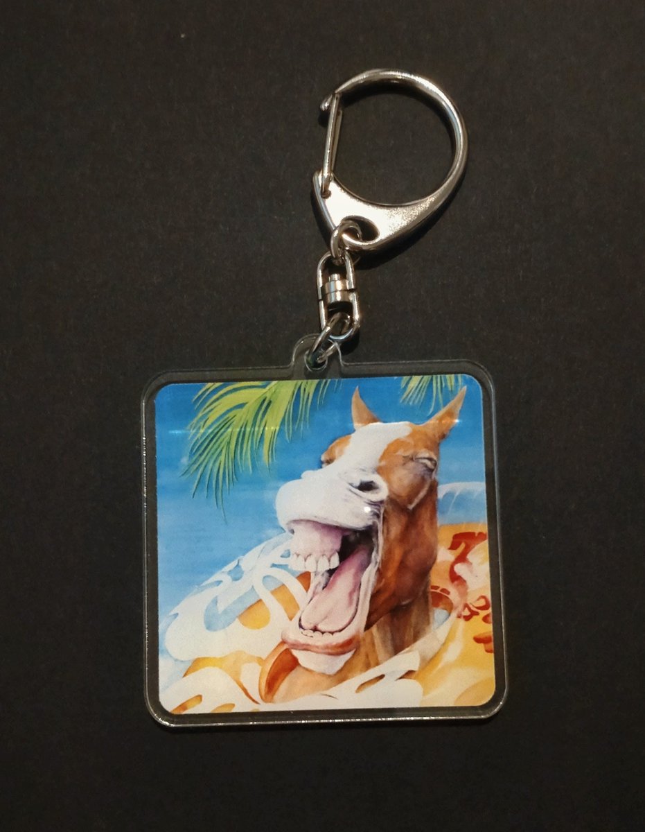 #春のうまさんぽ展 
明日、4月22日在廊します
【追納】
なんか一気に夏なんでコイツ↓連れてゆきます。よろしくお願いします。
『Summerキーホルダー』限定50個