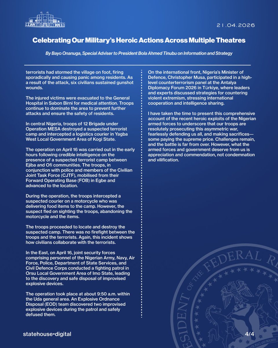 Presidency Nigeria tweet media