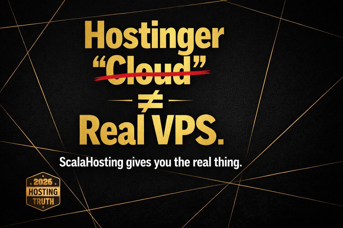 hansrostek's tweet image. Hostinger's "Cloud" hosting is actually managed shared infrastructure — not VPS. Meanwhile ScalaHosting renews at a fraction of Hostinger's 308% price jump. Here's what you're actually buying in 2026: ai.keyforriches.com/scalahosting-v… #WebHosting #WordPress