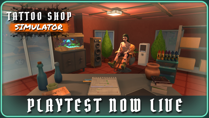 TattooShopGame's tweet photo. Tattoo Shop Simulator Join the Playtest!
Steam: https://t.co/zGBDAUlGTI

#ゲーム制作 #gamedevs #インディーゲーム #indiegame #indiedev #videogames #gamedev #simulator #simulation #gameplay #tattoo #steam #game #gaming #indiegames #simulationgame https://t.co/QLF2is2lat