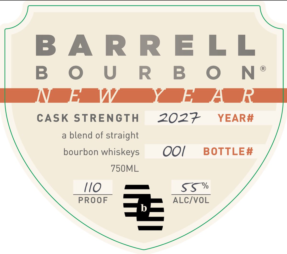 TheBourbonNews's tweet image. New Label Approval: Barrell Bourbon New Year 2027

#bourbon #whiskey