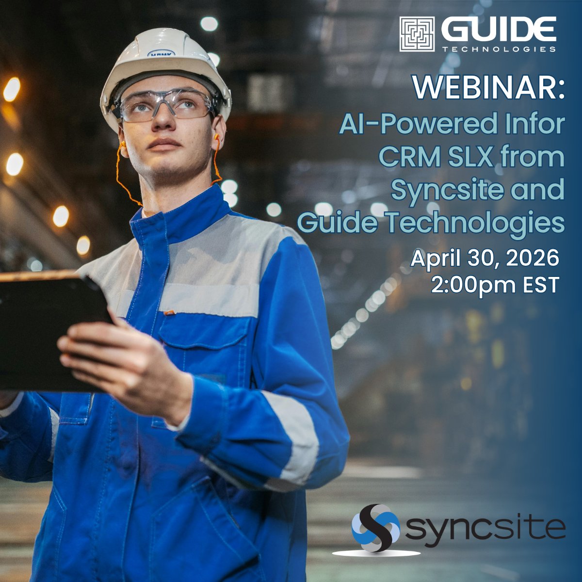 GuideTechSvc's tweet image. #Infor #CRM SLX V10 introduces built‑in AI, smarter dashboards, time‑saving Outlook integration, and seamless #ERP connectivity. Join #Syncsite and @GuideTechSvc for a practical walkthrough of what’s new, what’s improved &amp;amp; how CRM + ERP can work as one.
bit.ly/4c7qJEW
