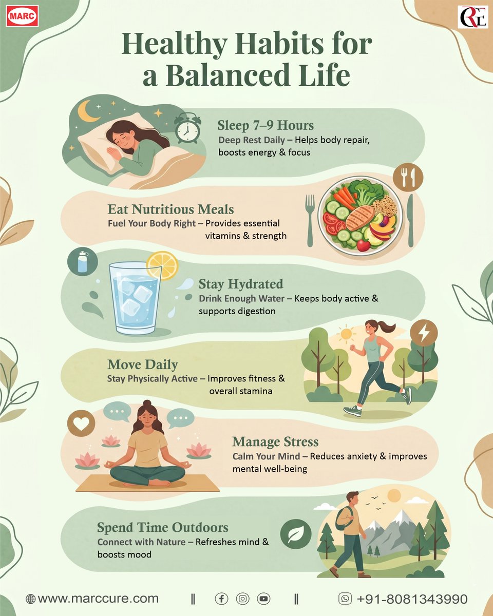 Marcayurveda's tweet image. Small habits = big health gains 🌿
Sleep well, eat right &amp;amp; stay active daily.
📞 +91-8081343990
🌐 marccure.com

#HealthyLifestyle #Wellness #Fitness #SelfCare