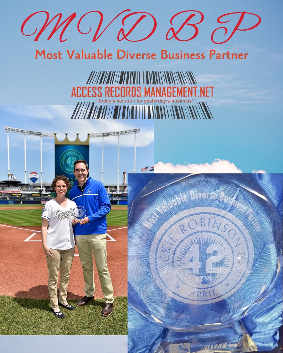 AccessRecordsS's tweet photo. Honored to be named a Most Valuable Diverse Business Partner by the  Kansas City Royals ! As a Woman Owned Business, we’re proud to serve our community—on and off the field. Thank you, Royals, for supporting diversity! ⚾️💙 #WomanOwned #KCRoyals #DiversityMatters https://t.co/UNwC2cxWaw