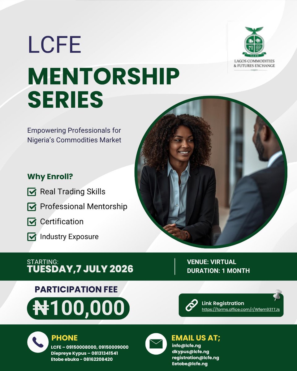 Lcfe Lagos Commodities and Futures Exchange (@LCFE_NG) / Posts / X