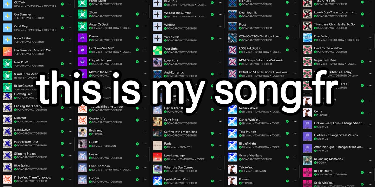 txt you have the perfect discography fr….