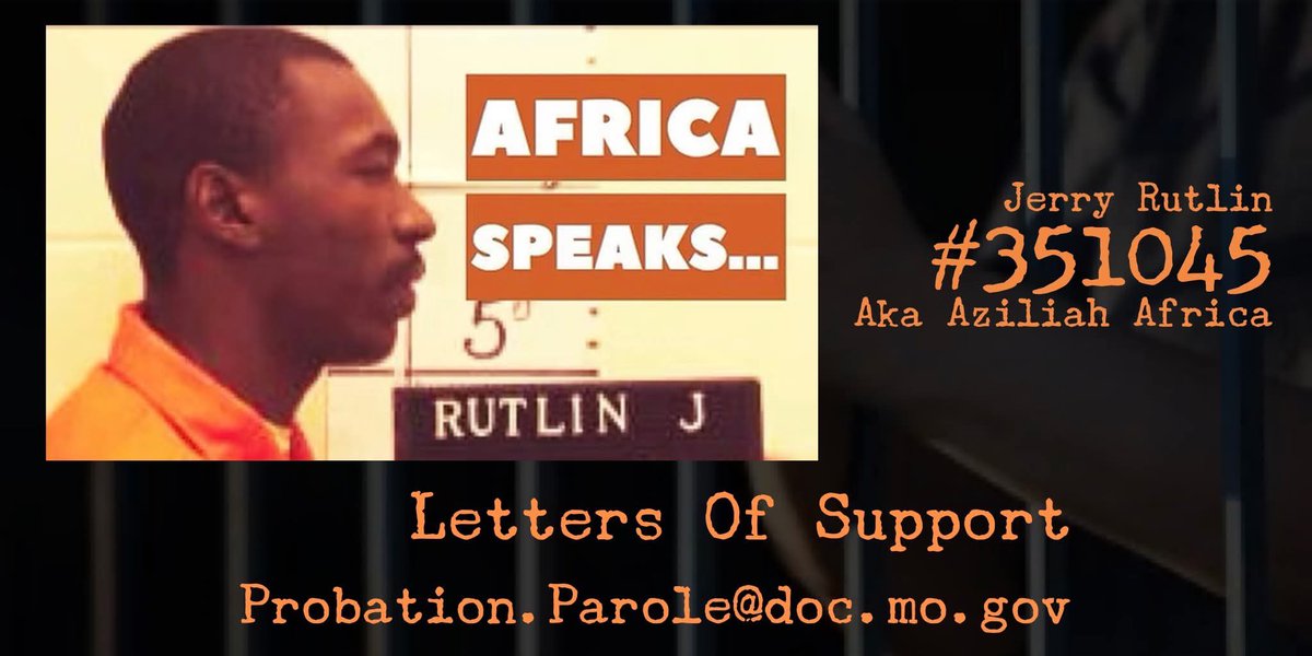 jettica65's tweet photo. Parole hearings to begin soon! Pl consider writing a letter of support for our long time contributor #JerryRutlin aka #AsiliahAfrica
Time to send him home!
#TimeServed https://t.co/3uEZ7bmU83