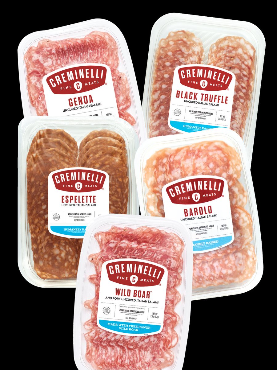 natprovisioner's tweet image. Creminelli Fine Meats is expanding its 2-ounce sliced salami line, offering globally inspired flavors in a grab-and-go, ready-to-eat format.

Read more: brnw.ch/21x1Nd5

#Retail #NewProduct #Salami #Charcuterie #FlavorTrends
Photos: Creminelli Fine Meats