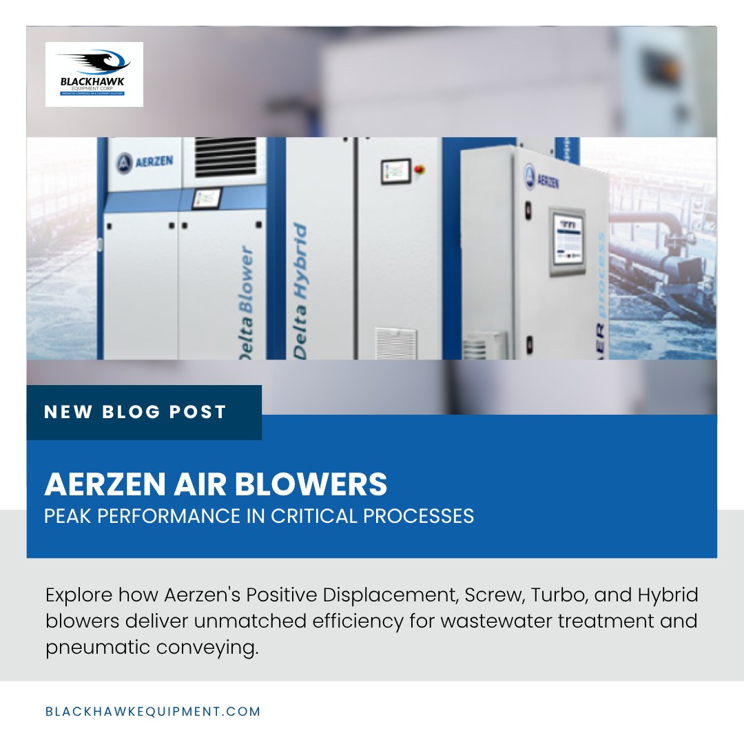 Blackhawk_Equip's tweet image. In wastewater treatment and pneumatic conveying, consistent airflow is essential. 

Explore how Aerzen sets the benchmark for innovation and reliability. Read the full blog: blackhawkequipment.com/resources/Aerz…

#ProcessEngineering #Sustainability #Blackhawk