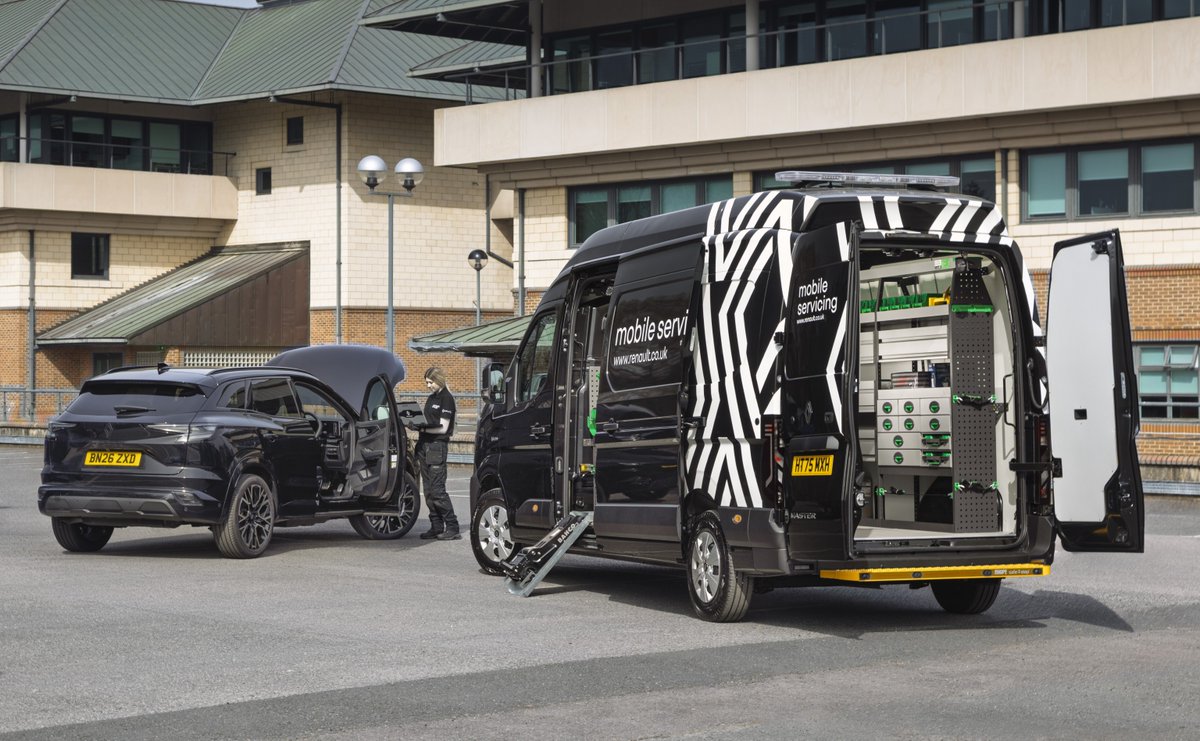MotorTraderMag's tweet image. Renault plans fleet of 25 mobile servicing vans for the UK Get the full story at ow.ly/yBBL50YNo2P

 #RenaultUK #MobileServicing #FleetManagement #AutoService #CarMaintenance #VehicleFleet #UKCars