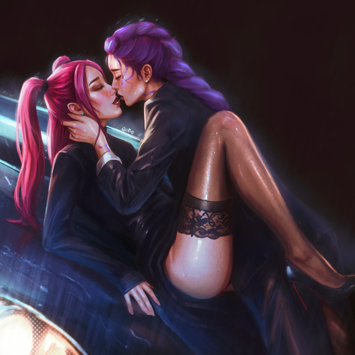 Rain kisses
#KPOPDEMONHUNTERS #RUMIRA