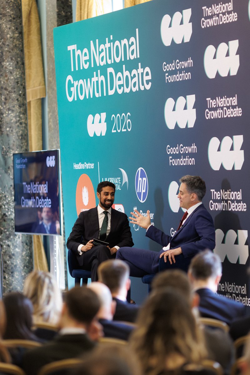 GoodGrowthFdn's tweet photo. Our National Growth Debate is well underway!

We’ve heard @Ed_Miliband in conversation with GGF’s @prafulnargund on plans to delink electricity prices from gas,

and @darrenpjones speaking to @annemcelvoy about civil service reform, AI, and productivity. https://t.co/iQK2ELeZJo