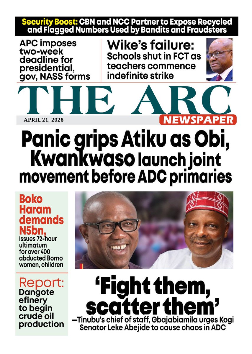 The ARC Newspapers tweet media