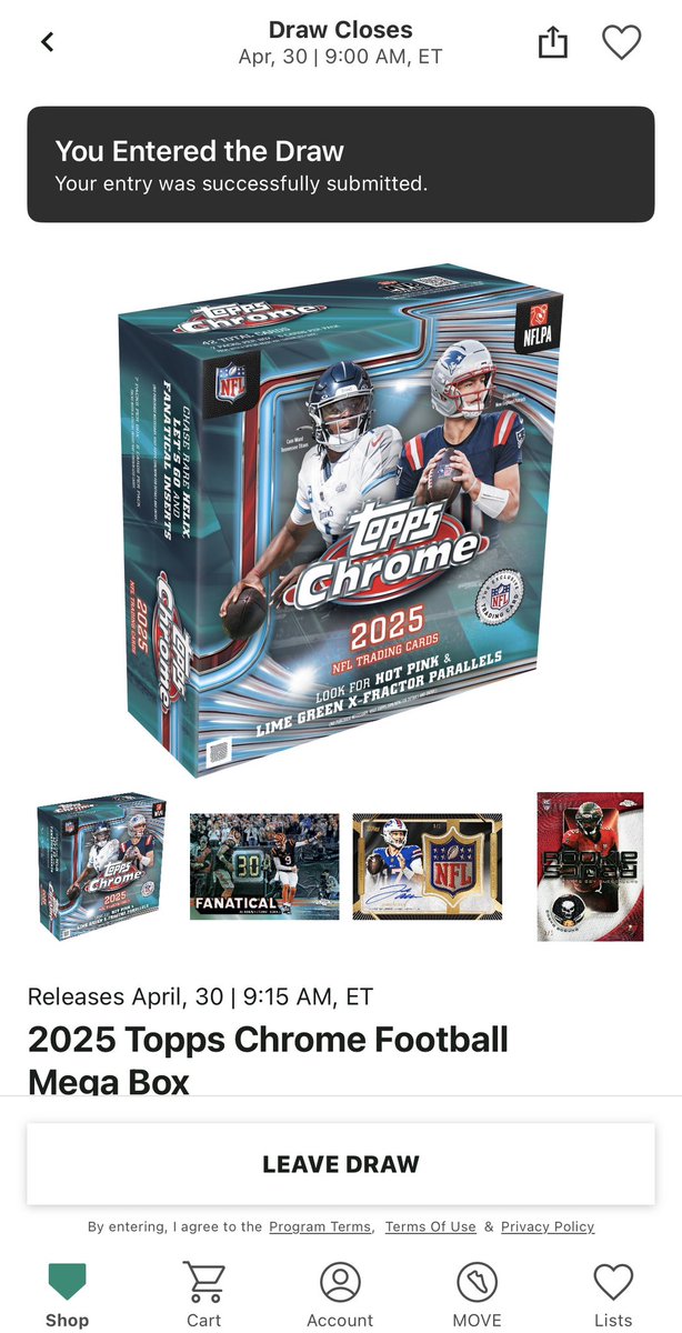 BPSportsCards7's tweet photo. @cardrestocks Good luck everyone! 🤝 https://t.co/NkEIwI75j3