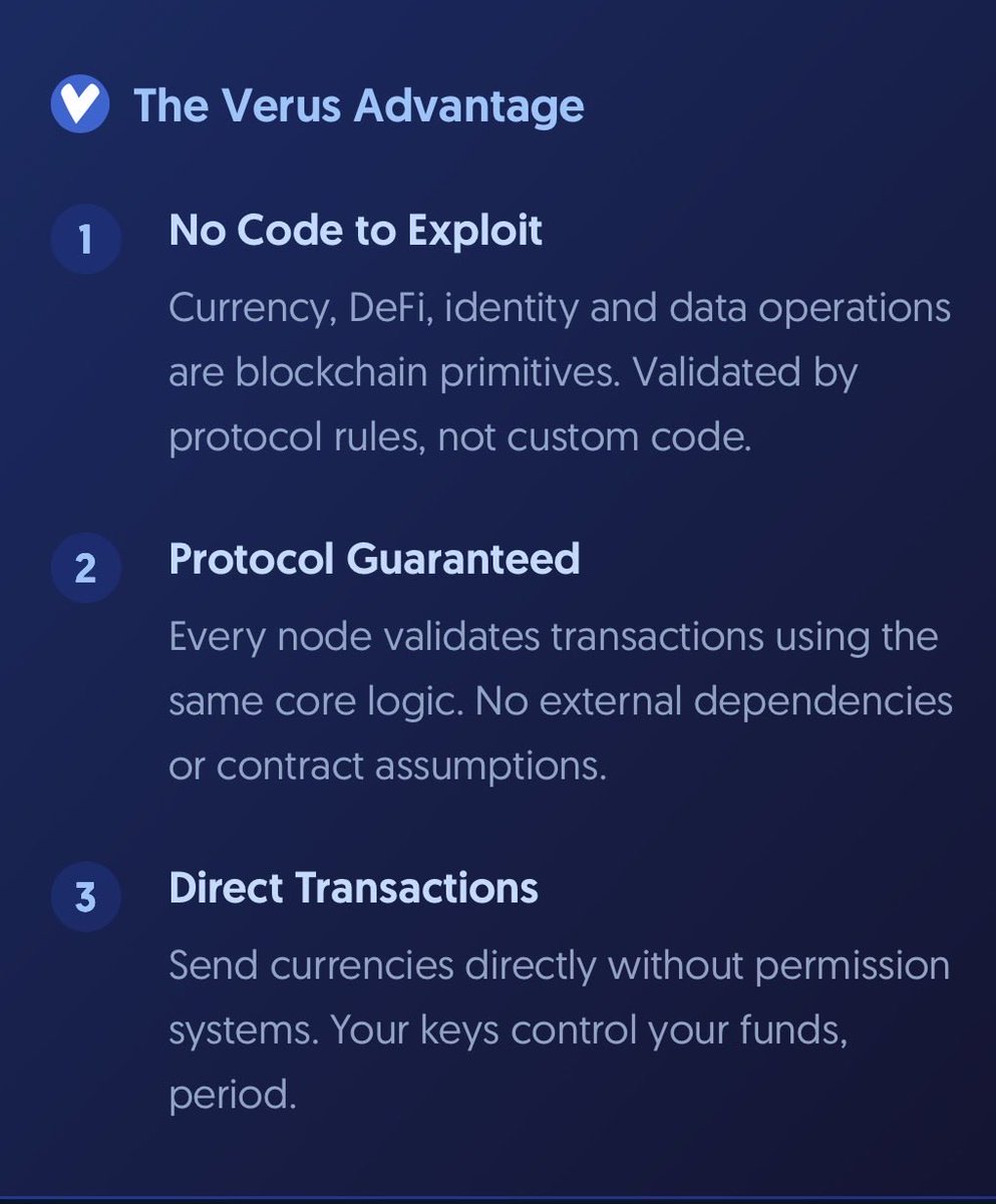 DCAL4X's tweet photo. Verus $VRSC has a better and more secure design compared to Smart Contract platforms…just look at what is happening in crypto for overwhelming proof👇

$ETH $SOL $BTC https://t.co/BsFMQgaFqe