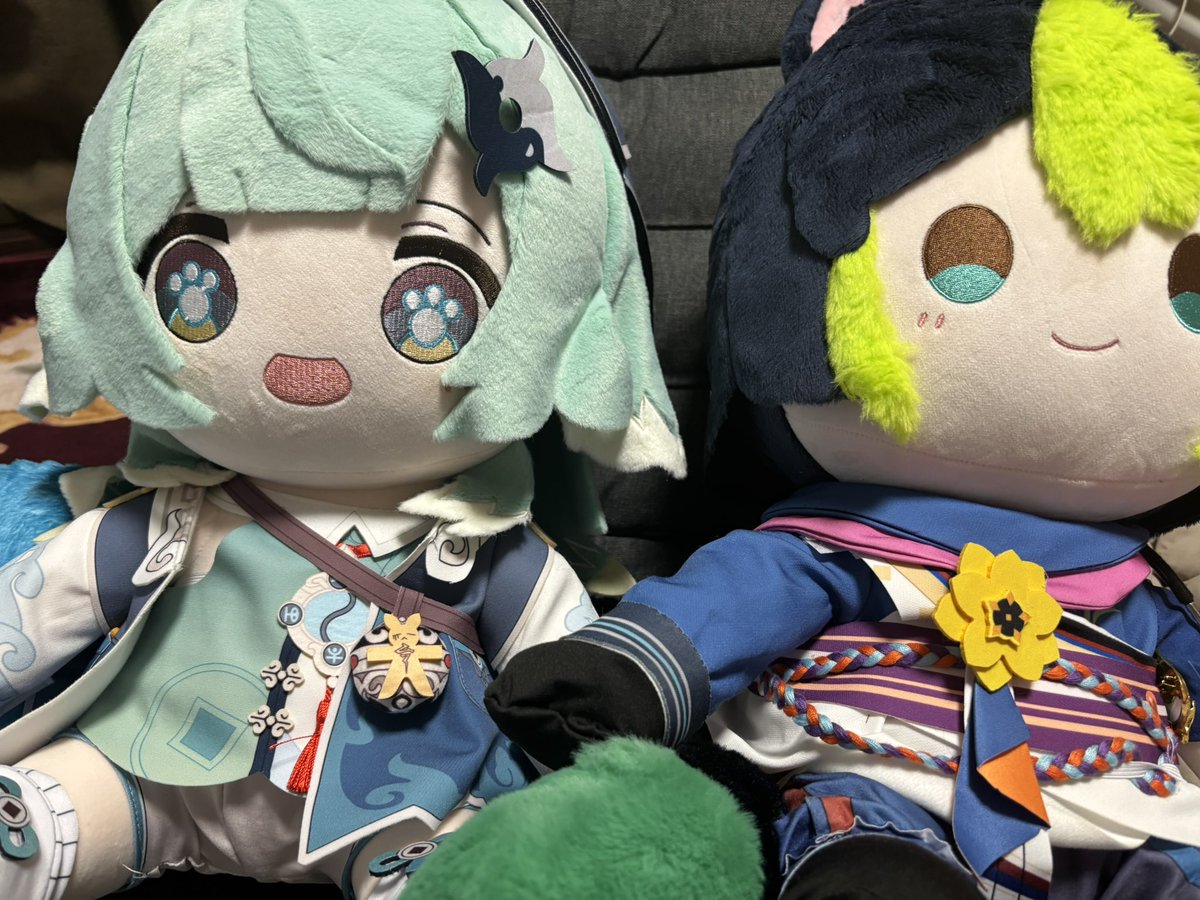 フォフォとティナリくんのぬいぐるみ可愛い(∩˘꒳˘∩ )♡゛